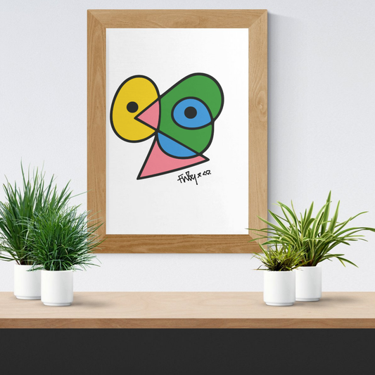Bird Face A4 Graphic Art Print