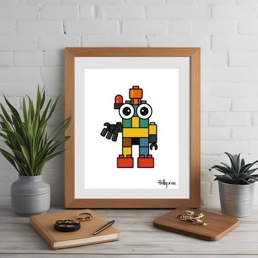Finley & Co - Brickbot A4 Art Print