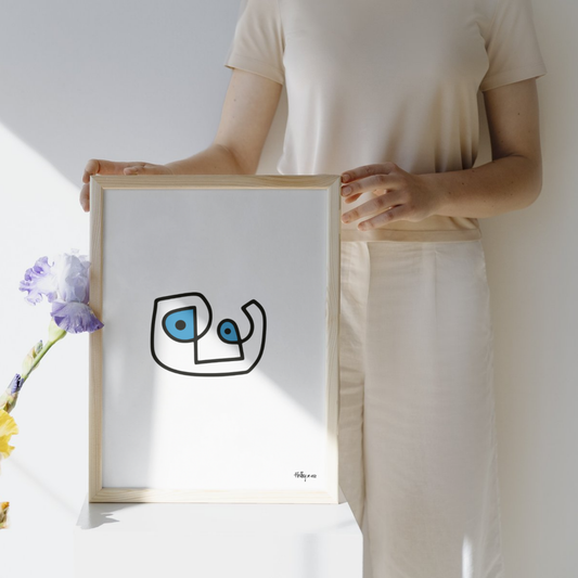 Finley & Co - Blue Eyes A4 Art Print