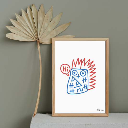 Spikehead A4 Graphic Art Print