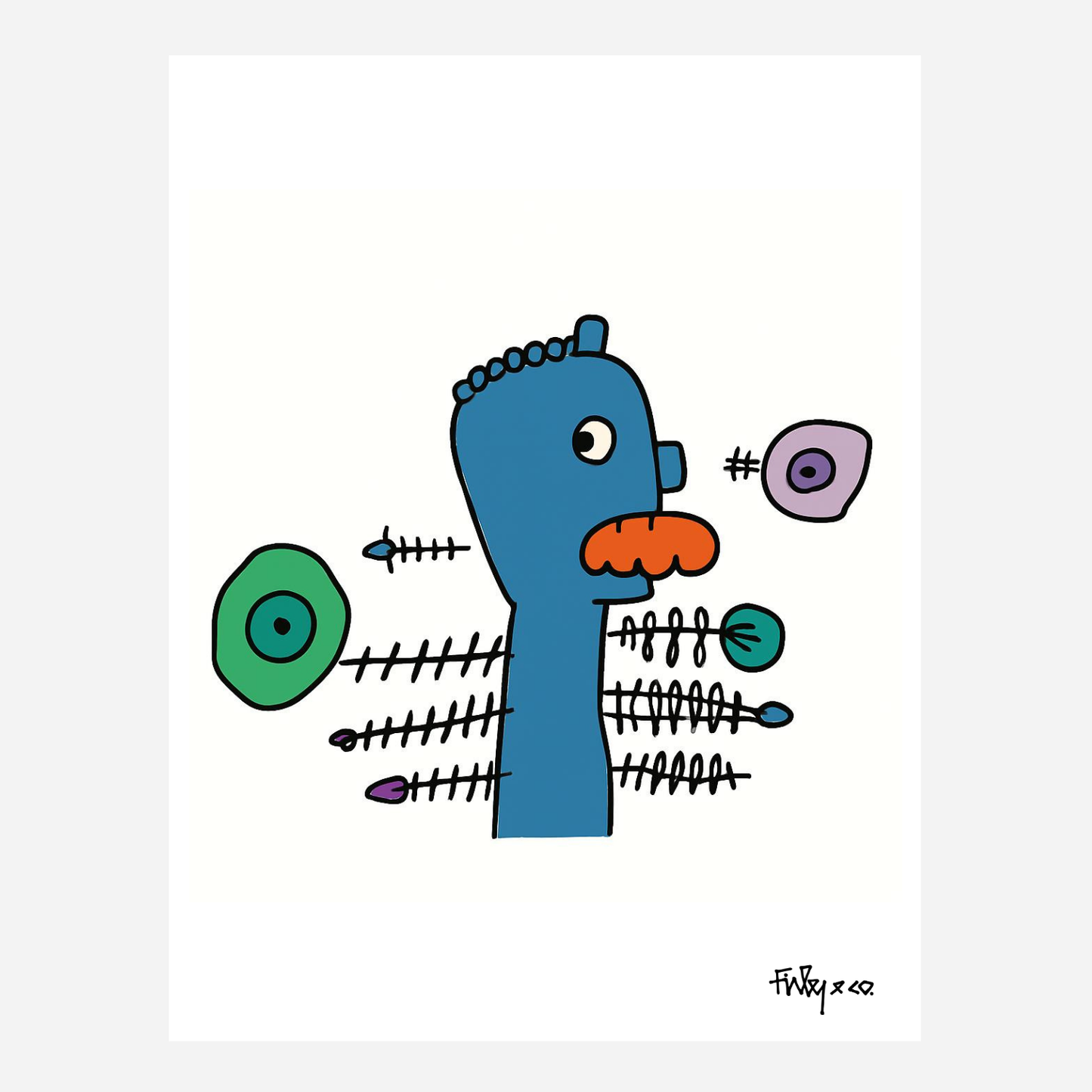 Peacock A4 Graphic Art Print