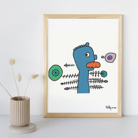 Peacock A4 Graphic Art Print