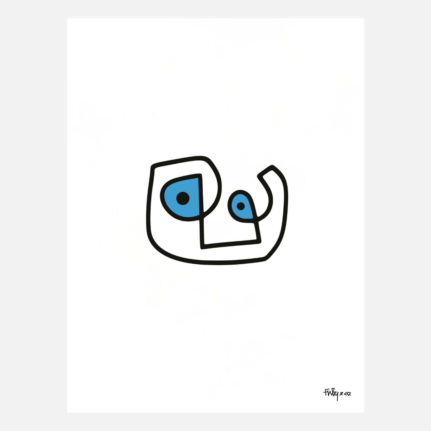 Finley & Co - Blue Eyes A4 Art Print