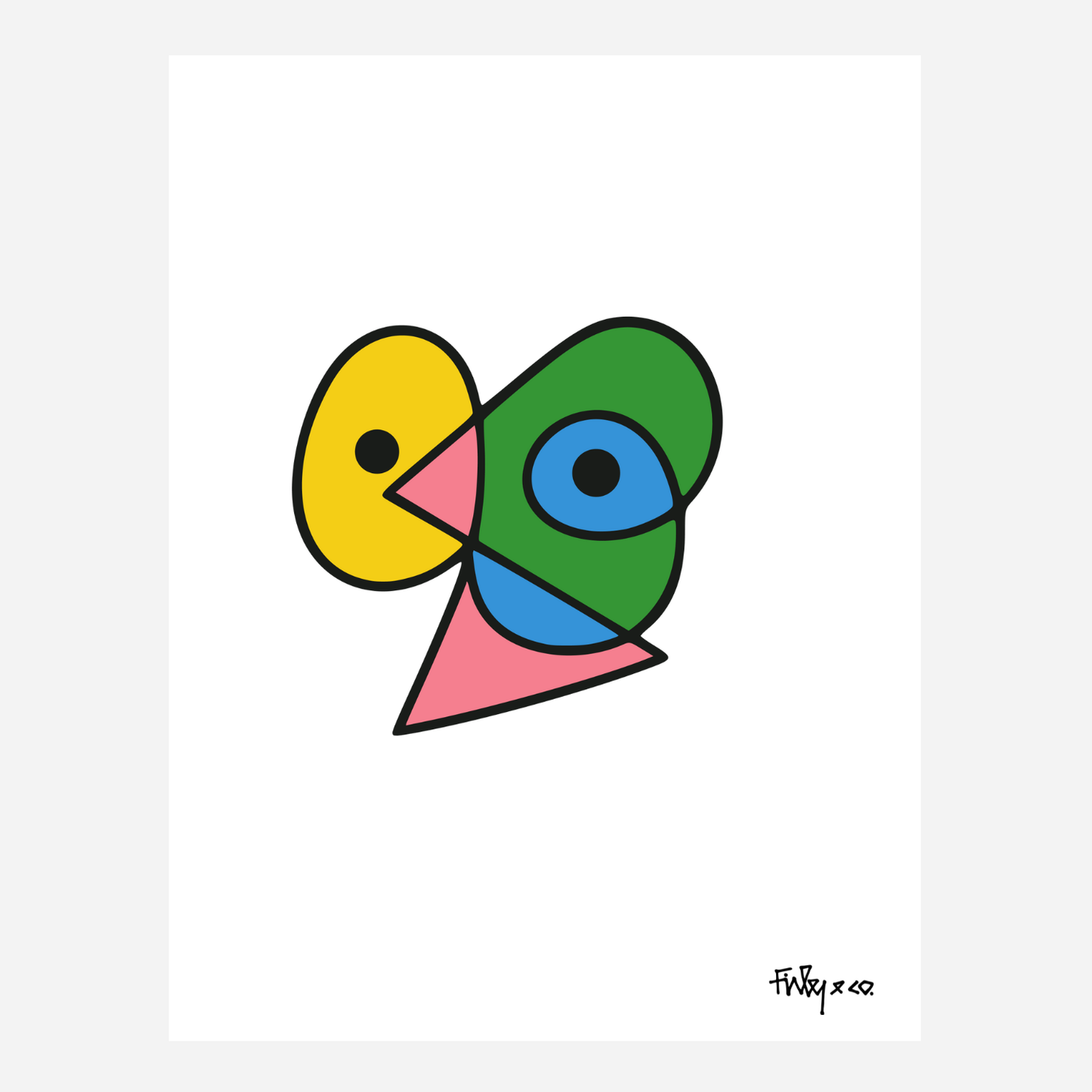 Bird Face A4 Graphic Art Print