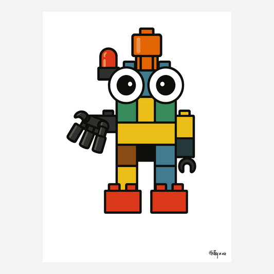 Finley & Co - Brickbot A4 Art Print